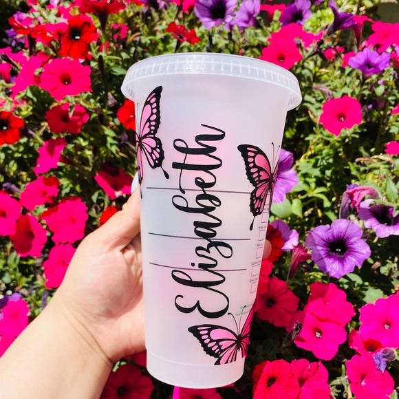 Customizable Butterfly Starbucks Cold Cup - Picture 2 of 16